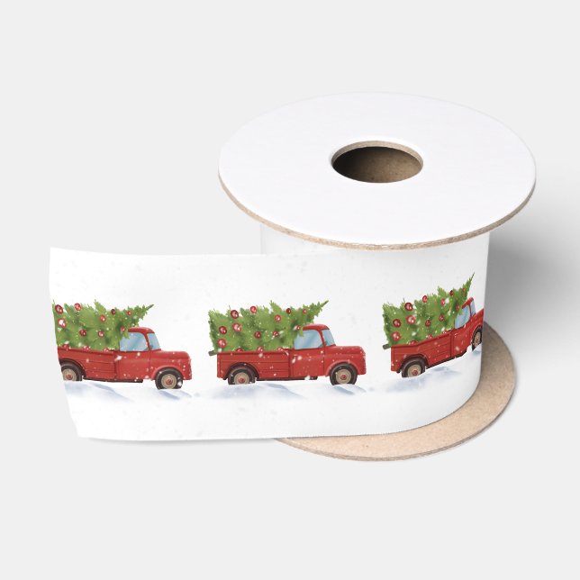 Weihnachtsbaum in Red Truck Satinband (Spule)