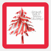 Weihnachtsbaum in Rot und Weiß