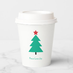 Weihnachtsbaum - individualisierbarer Urlaub Pappbecher