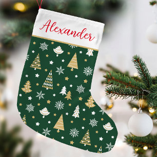 Weihnachtsbaum Individuelle Name Dunkelgrün Kleiner Weihnachtsstrumpf