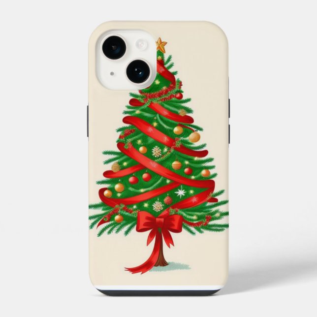 Weihnachtsbaum iPhone 14 Hülle (Rückseite)