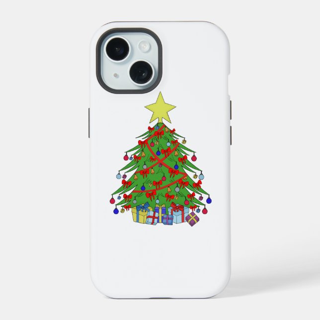 Weihnachtsbaum iPhone 15 Hülle (Rückseite)