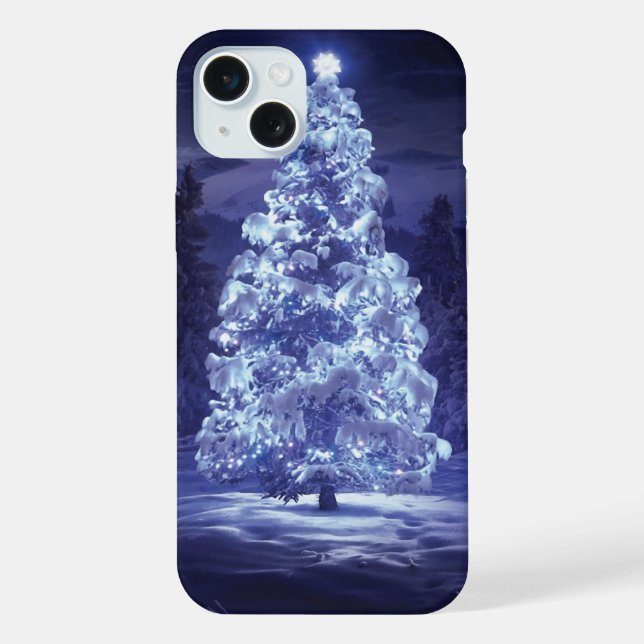 Weihnachtsbaum  iPhone 15 plus hülle (Rückseite)