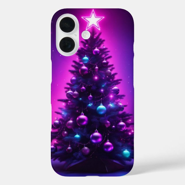 Weihnachtsbaum iPhone 16 Hülle (Rückseite)
