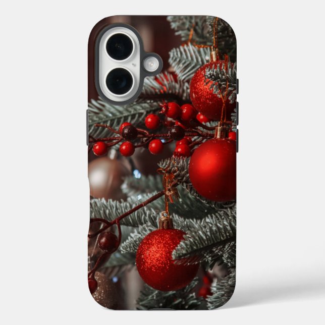 Weihnachtsbaum iPhone 16 Hülle (Rückseite)