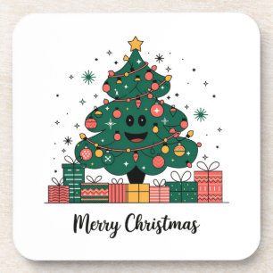 Weihnachtsbaum Jahresgrüße Getränkeuntersetzer