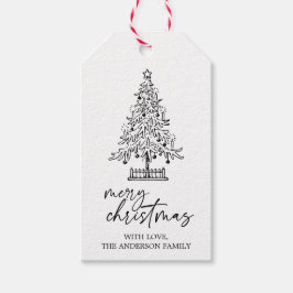 Weihnachtsbaum Jahrgang Elegante Moderne Weihnacht Geschenkanhänger