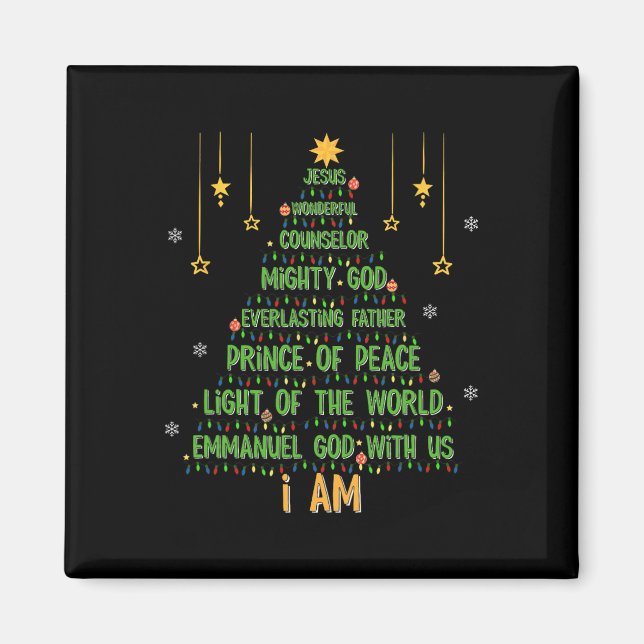 Weihnachtsbaum Jesus Christliche Bibel Glaube Urla Magnet (Vorne)