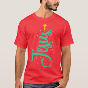 Weihnachtsbaum Jesus Christus Christliches Kreuz K T-Shirt
