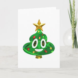 Weihnachtsbaum kacken Emoji Feiertagskarte