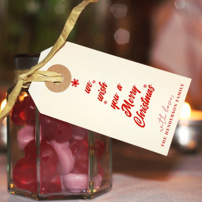 Weihnachtsbaum-Kalligrafie | Familienname Geschenkanhänger (Von Creator hochgeladen)