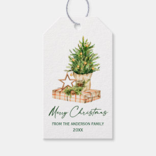 Weihnachtsbaum-Kalligrafie-Tintenschrift Geschenkanhänger