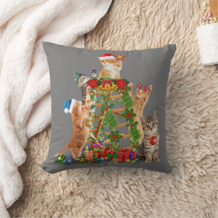 Weihnachtsbaum Katze Ugly Christmas Cat Mama Katze Kissen