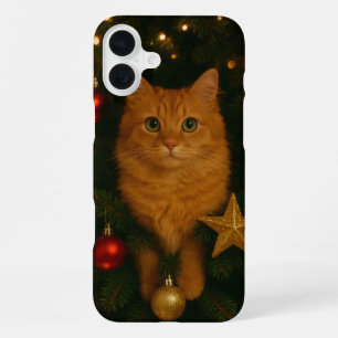 Weihnachtsbaum-Katzenschutzhülle für iPhone 16 Plu Plus Hülle