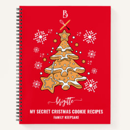 Weihnachtsbaum Keks Backen Crew Schneeflocken Notizbuch