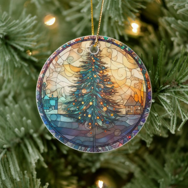 Weihnachtsbaum Keramik Ornament (Baum)