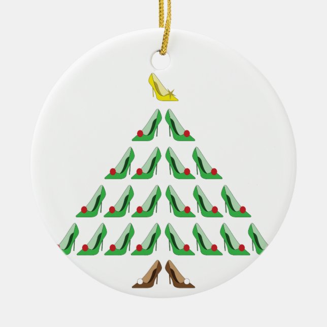 Weihnachtsbaum Keramik Ornament (Vorne)