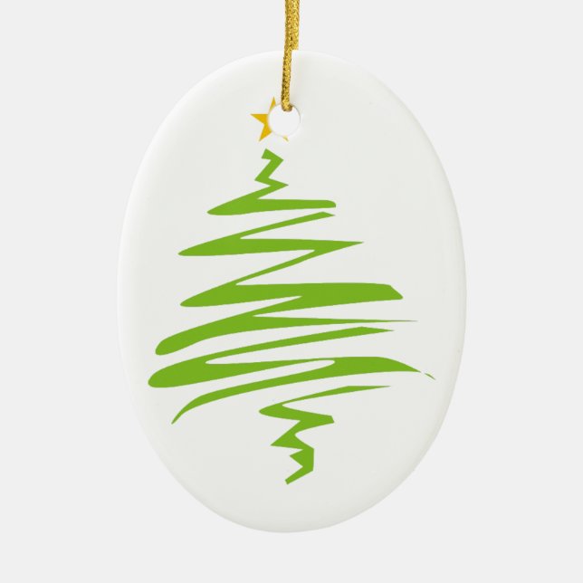 Weihnachtsbaum Keramik Ornament (Vorne)