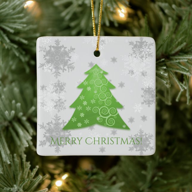 Weihnachtsbaum Keramik Ornament (Baum)
