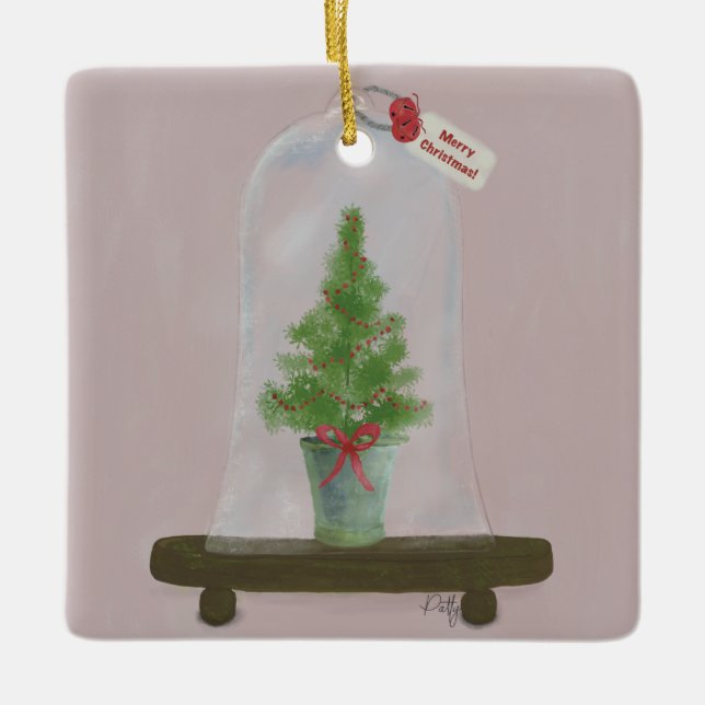 Weihnachtsbaum Keramikornament (Vorderseite)