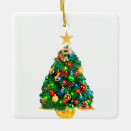 Weihnachtsbaum Keramikornament