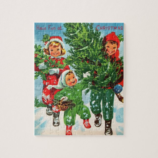 Weihnachtsbaum-Kinder-Puzzle (Vertikal)