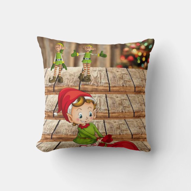 Weihnachtsbaum Kissen, Elf Kissen (Vorderseite)