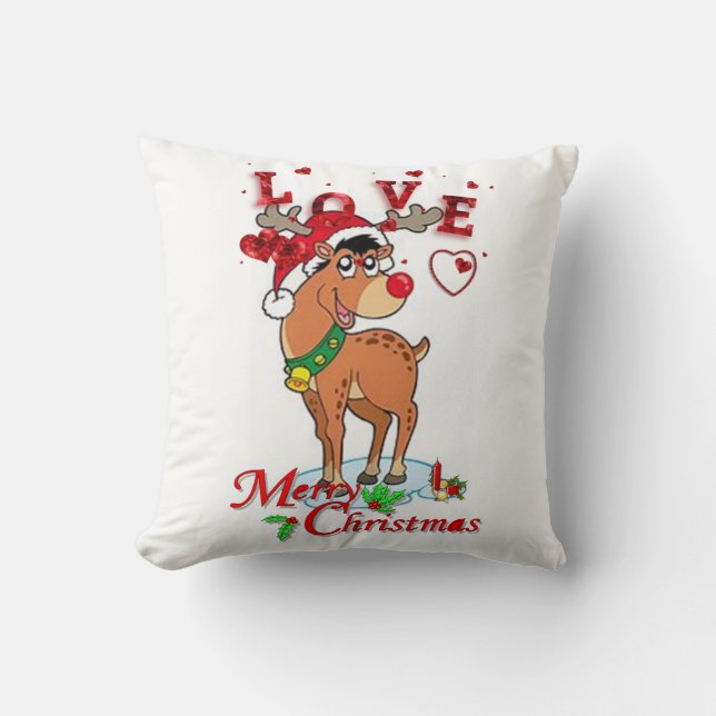 Weihnachtsbaum Kissen, frohe Weihnachten Kissen (Vorderseite)
