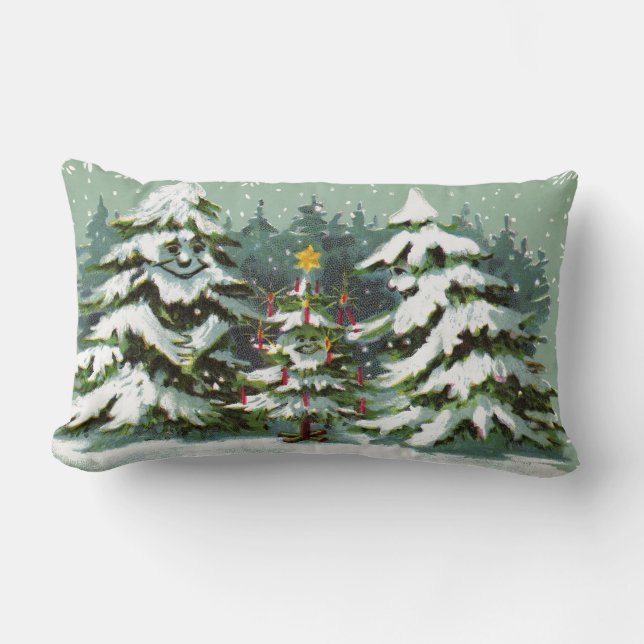 Weihnachtsbaum-Kissen Lendenkissen (Vorderseite)