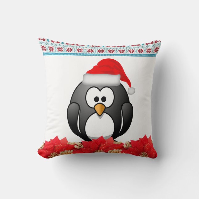 Weihnachtsbaum Kissen, Pinguin Kissen (Vorderseite)
