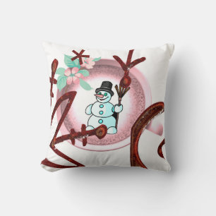 Weihnachtsbaum Kissen, Schneemann, Bläschen Kissen