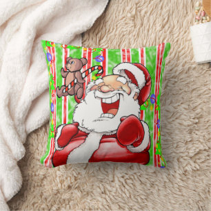 Weihnachtsbaum Kissen, Stripe Teddy Bär Kissen