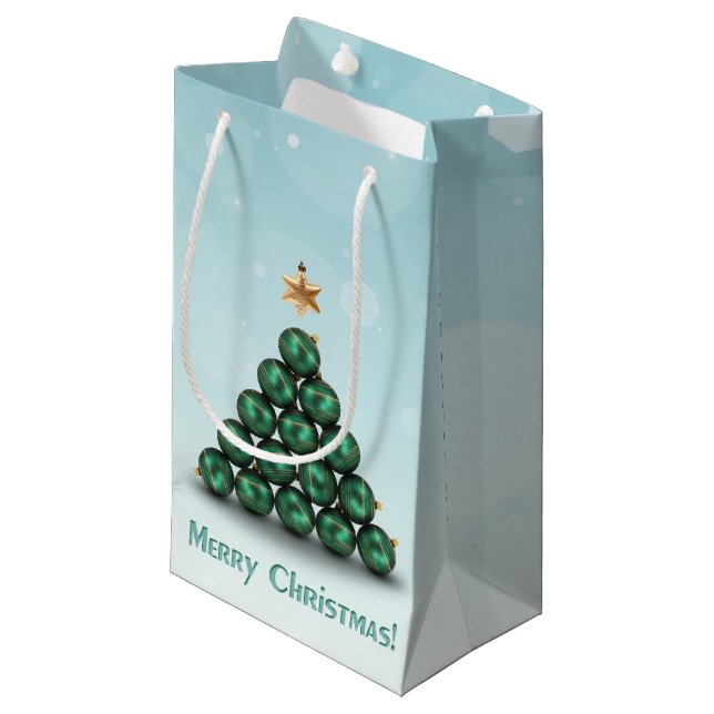 Weihnachtsbaum - Kleine Geschenktasche Kleine Geschenktüte (Vorderseite Schrägansicht)