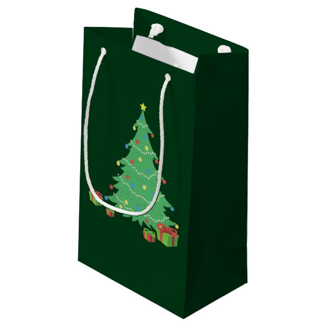 Weihnachtsbaum Kleine Geschenktüte (Rückseite Schrägansicht)