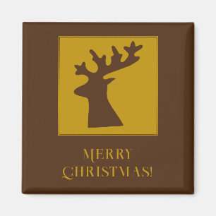 Weihnachtsbaum-Kopf-Bronze-Gold Magnet