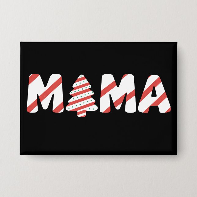 Weihnachtsbaum Kuchen Matching Family Party Mama Button (Vorderseite)
