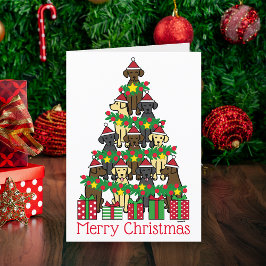 Weihnachtsbaum Labradors Feiertagskarte