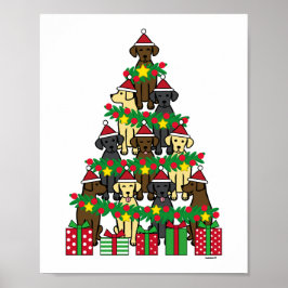 Weihnachtsbaum Labradors Poster