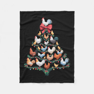 Weihnachtsbaum-Landhaus Fleecedecke