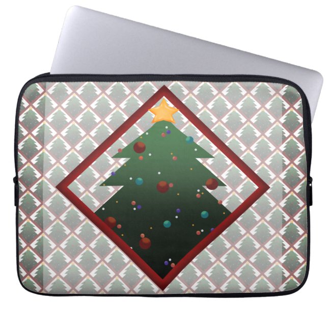 Weihnachtsbaum Laptopschutzhülle (Vorderseite)