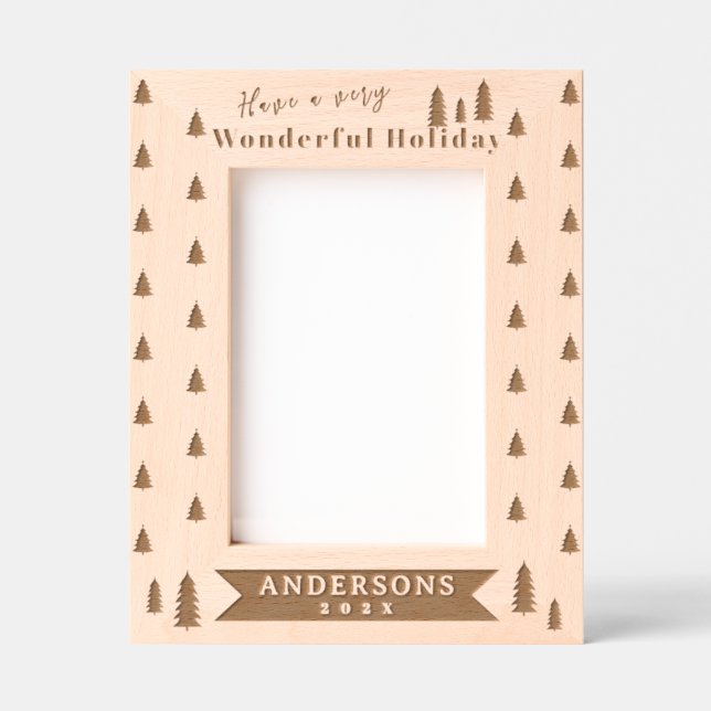 Weihnachtsbaum Laser Etched Picture Frame Geätzte Rahmen (Vorderseite)