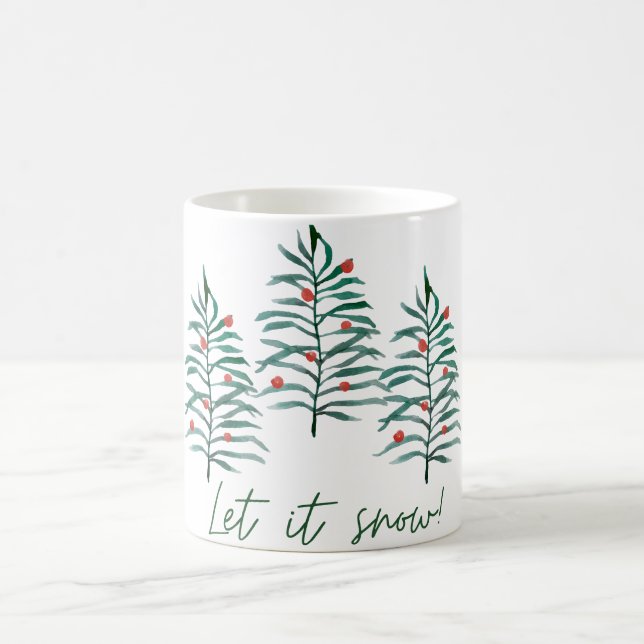 Weihnachtsbaum - Lass es schneien Kaffeetasse (Mittel)