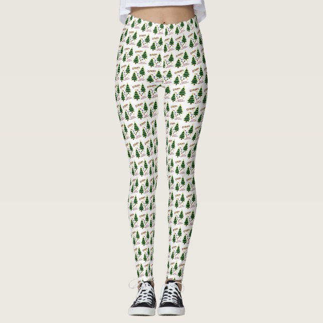 Weihnachtsbaum Leggings (Vorderseite)