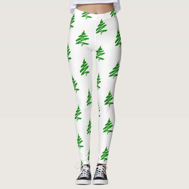 Weihnachtsbaum Leggings (Vorderseite)