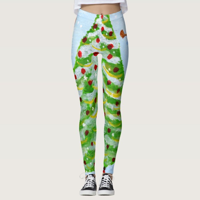 Weihnachtsbaum-Leggings Leggings (Vorderseite)