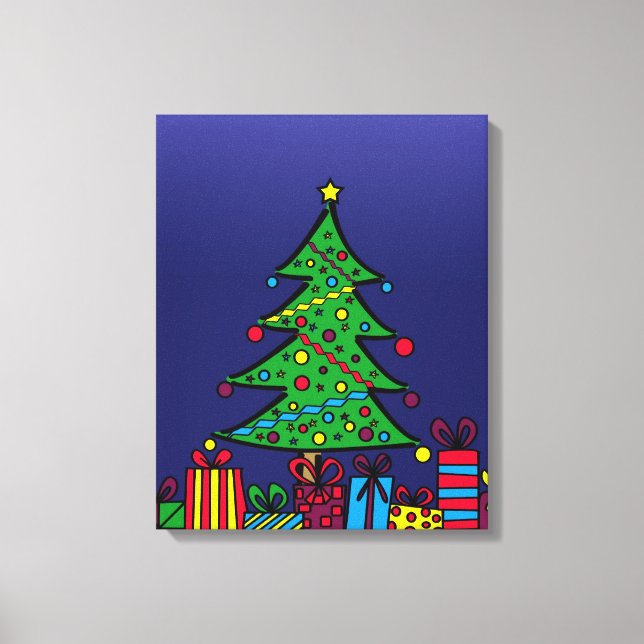 Weihnachtsbaum Leinwanddruck (Vorderseite)