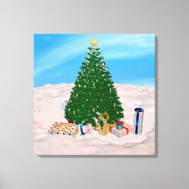 Weihnachtsbaum Leinwanddruck (Vorderseite)