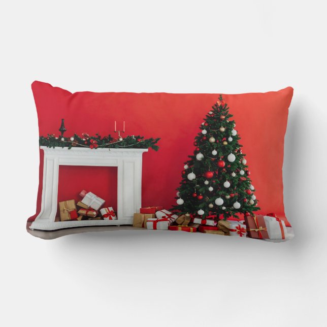 Weihnachtsbaum Lendenkissen (Vorderseite)