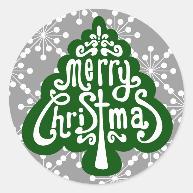 Weihnachtsbaum Letter Siegel und Stickers (Vorderseite)