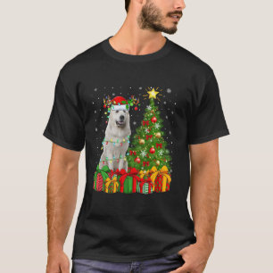 Weihnachtsbaum Leuchtende WeihnachtsPyrenäen Hunde T-Shirt